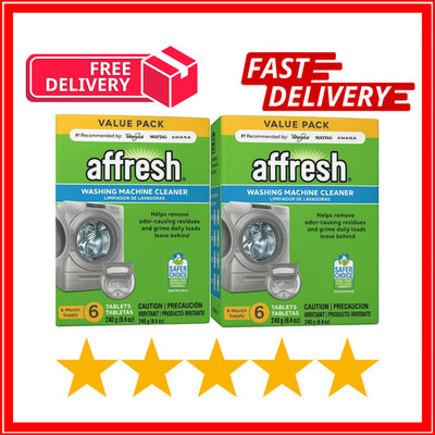 Affresh Washing Machine Cleaner, 12 Month Supply, TWO* 6 tablet boxes