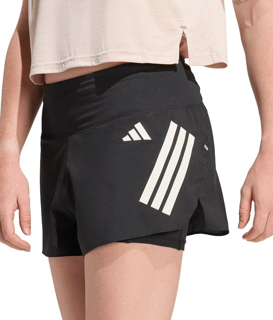adidas Adi365 Formation Womens Running Shorts Black 2 In 1 Twin Short Run Sports