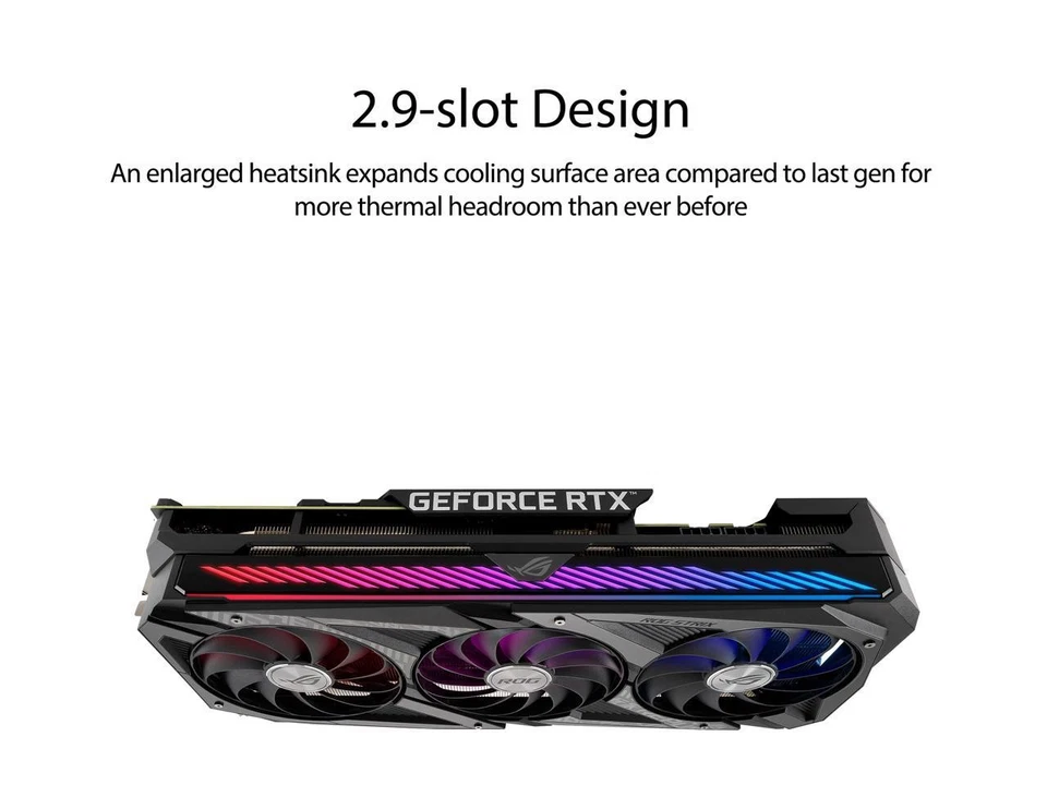 ASUS GeForce RTX 3070 8GB ROG STRIX OC GDDR6 Video Graphics Card GPU - Image 3 of 4