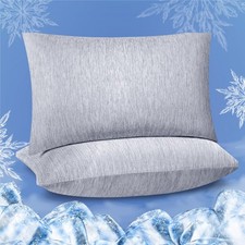 Cooling Pillow Cases for Hot Sleepers, 2 Pack Standard Size, Breathable Cooli...