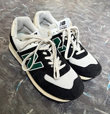 New Balance 574 Herren Sneaker Low Top Schnürung Schwarz/Weiß/Grün EU 44