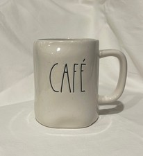 Rae Dunn Spanish CAFÉ Coffee Mug Ivory Ceramic Farmhouse LL Large Letter M-SLP