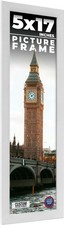 5x17 Frame White Wood Picture Photo Frame with UV Acrylic and Acid Free Backing
