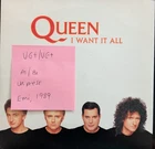 Queen I Want It All Vinyl Record VG+/VG+ QUEEN 10 1989