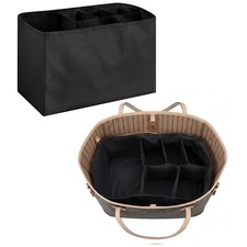 Black Diaper Bag Insert Organizer 12 x 8 x 6.3 Inch Waterproof Multi Pocket B...