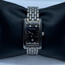 Emporio Armani 21mm WR 30m Black Dial Date Quartz Ladies Watch