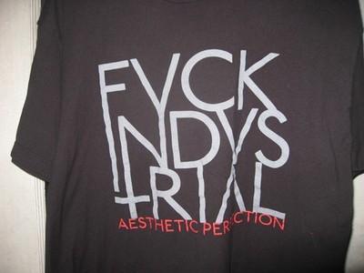 Aesthetic Perfection FVCK INDVSTRIAL Graphic Black XL T-Shirt Combichrist X-RX