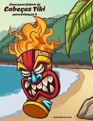 Livro para Colorir de Cabeas Tiki para Crianas 2 by Nick Snels (Portuguese) Pape