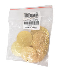 Lot of 25 Round Brass Blank Tags Set 1-1/2" H x 1-1/2" Wide Metal 0375100