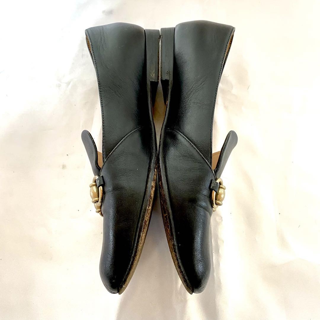 Gucci Horsebit Loafers Shoes Black Leather Size 37 US Abt7 For Women thumbnail 10