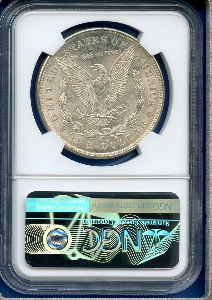 1921 D NGC MS62 Morgan Silver Dollar $1 US Mint Rare 1921-D MS-62 Blast White - Image 2 of 3