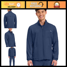 Men's Scrubs Jacket - 5 Pocket Nurse Coat, Medical Workwear, Healthcare Uniform