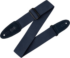 Leathers MC8-NAV 2" Cotton Guitar Strap with Suede Ends and Tri-Glide Adjustment