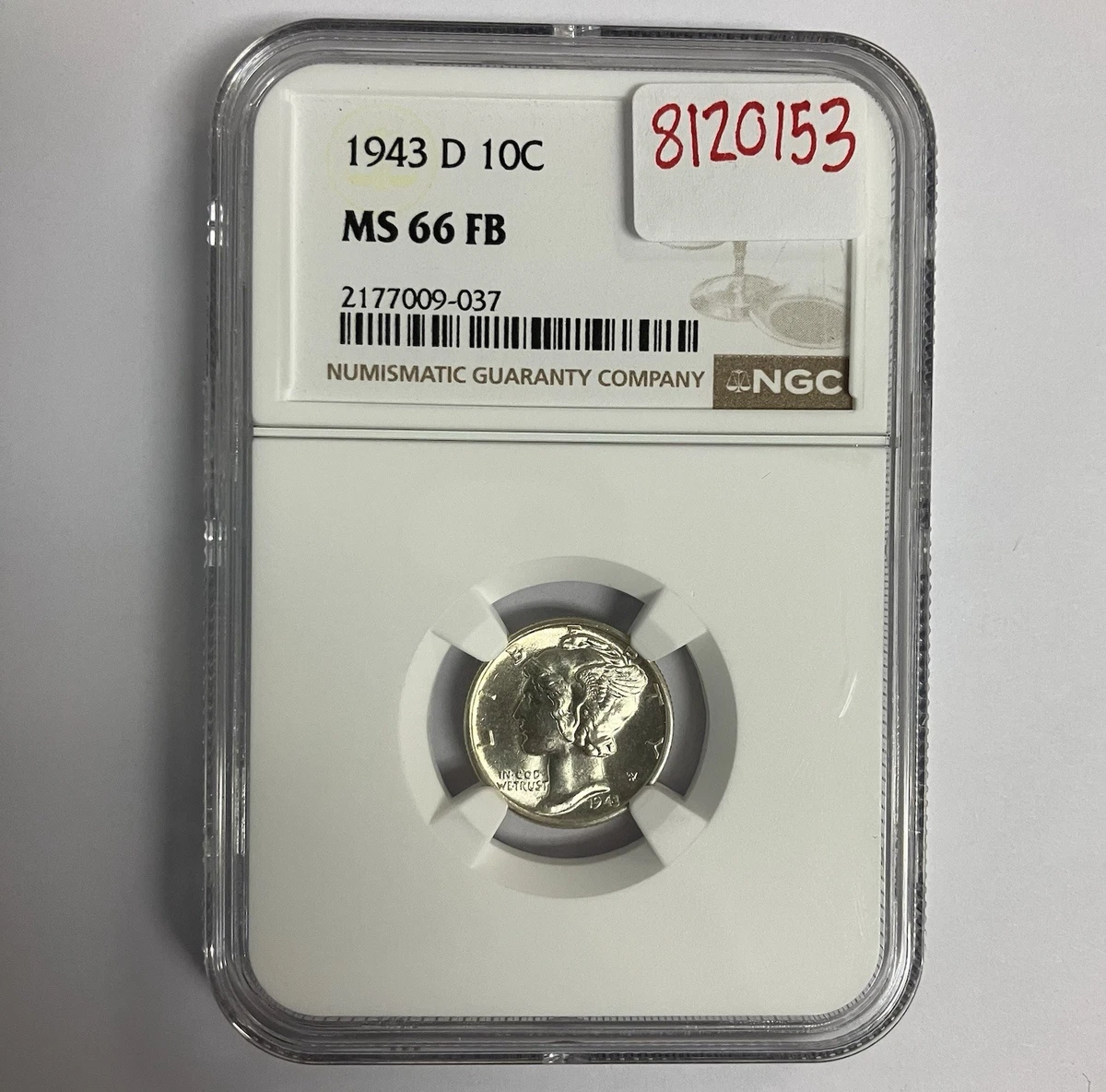 MS 66 Graded 1943 Year Mercury Dimes (1916-1945) for sale | eBay