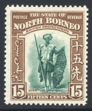 North Borneo 1939 15c SG311 u/m Cat &pound;35