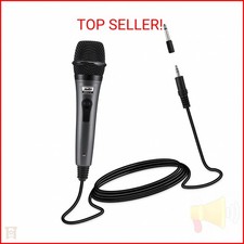 Moukey Wired Handheld Vocal Microphone, Metal XLR Dynamic Cardioid Mic with 13 f