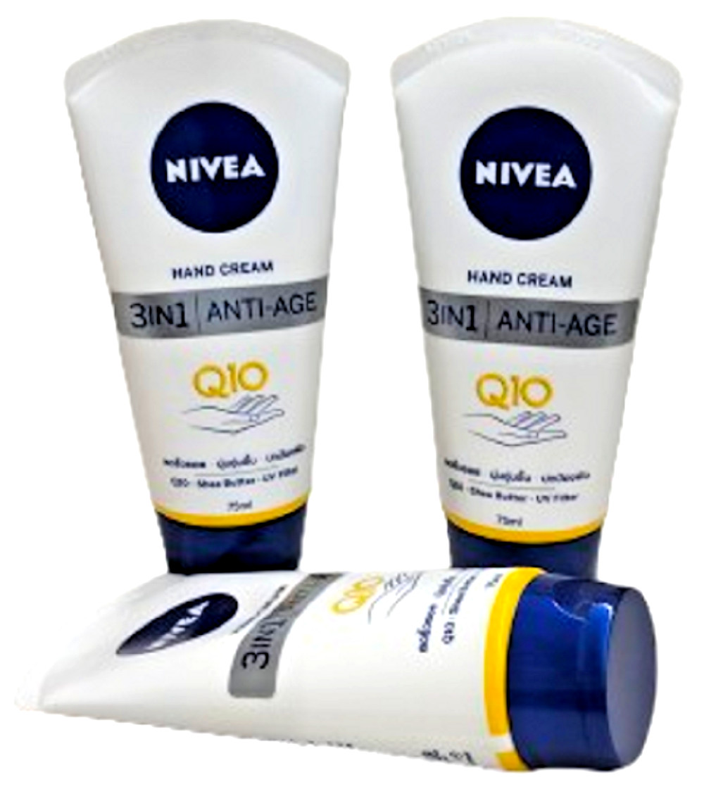 Nivea Q10 Hand Cream Anti‑Age Moisturizing & Firming for Dry Skin 75ml &times; 3 Tubes