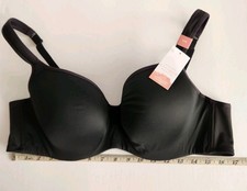 Cacique Lane Bryant Black Underwire Lightly Lined Balconette Womens Bra 44B NWT