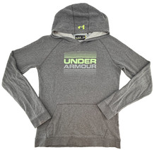 Under Armour Hoodie Youth XL Gray Loose Fit Pullover Logo Sweatshirt