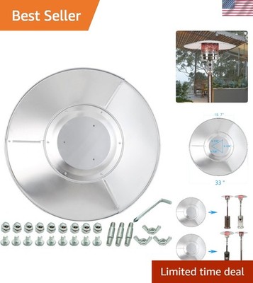 33'' Outdoor Heater Reflector Shield - Durable, Easy & Energy-Efficient