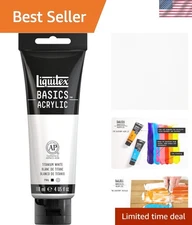 4 oz BASICS Acrylic Paint in Titanium White - Ideal for Color Mixing & Learning