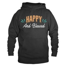 Happy  Blessed Christian Religious God Bible Church Jesus Christ Hoodie
