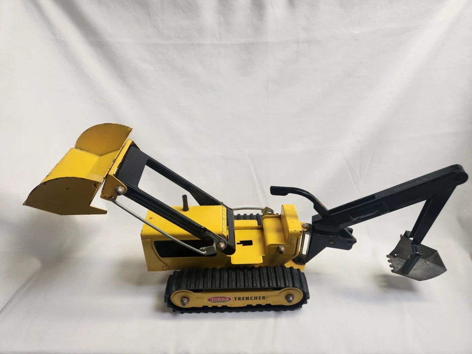 Vintage años 60 Nº Retroexcavadora zanjadora Tonka 534 acero prensado funcionando Foto 2 de 4
