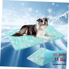 Upgrade Dog Cooling Mat Extra Large, 48.0"L x 28.0"W x 1.0"Th L Aqua Blue