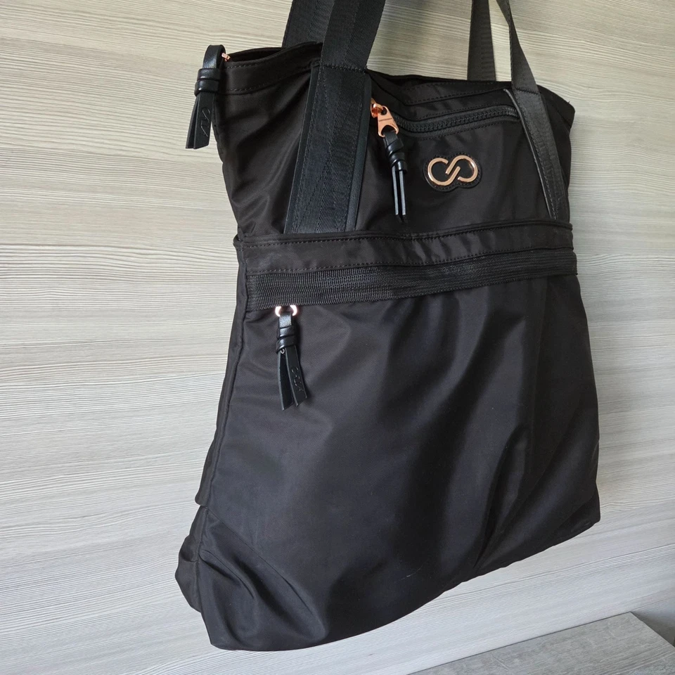 Calia by Carrie Underwood Black Nylon Classic Tote Bag Dual Handle Gym Travel - Image 3 of 4