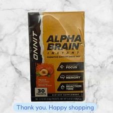 Onnit Alpha Brain Instant Peach Flavor 30 Pac...