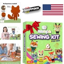 Woodland Animal Sewing Kit for Kids Complete Craft Set with Step by Step Manual