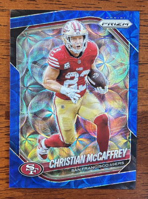 Christian McCaffrey 2025 Panini Prizm 49ers Choice Blue Prizm /14