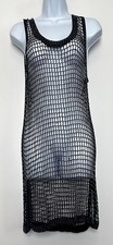 Vintage Edgy Desert Glamour Sharmark Las Vegas 90s Web Net Pearl Beaded Dress S