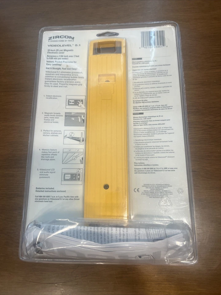 Zircon Videolevel 5.0 Magnetic Electronic Level Audio Signal 10" Hang Pictures - Image 4 of 4