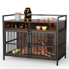 Dog Crate End Table Large Puppy Pet Kennel House Indoor Wooden Furniture Cage