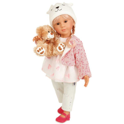 Schildkrot Isi Legler blonde Puppe mit Teddy 50 cm