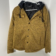 Airwalk button down jacket with hoodie men s Sz Small Timber marled New