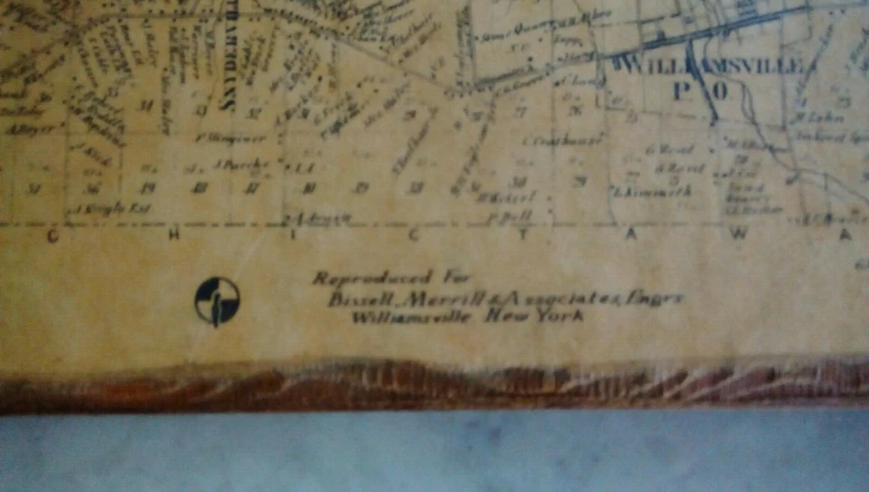 Vintage Amherst Erie County New York 1868 Land Owner Map - Image 2 of 3