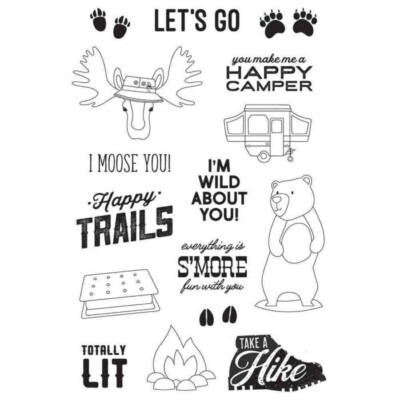 Simple Stories Clear Stamps - Happy Trails Camper S'mores S-8, NEW