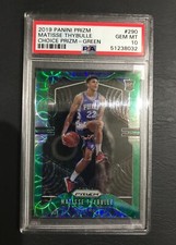 2019-20 PANINI PRIZM #290 MATISSE THYBULLE CHOICE GREEN /8 ROOKIE PSA 10 GEM MT