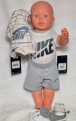 AIR NIKE BABY boys 5-Pc GIFT Set: Bodysuits/Rompers,Shorts