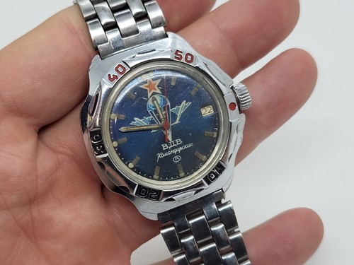 Mechanical Commander's Vintage Watch USSR Vostok Airborne Forces with bracelet - Picture 13 of 24