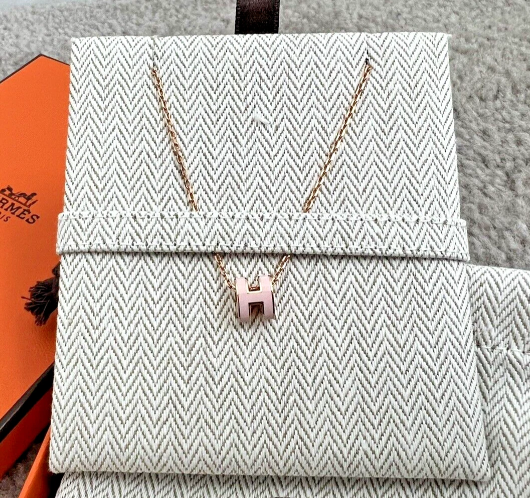 HERMÈS NUOVISSIMA Hermes Mini Pop H rosa dragree ferramenta oro rosa