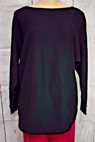 Cotton Dolman-Sleeve Sweater, Size 