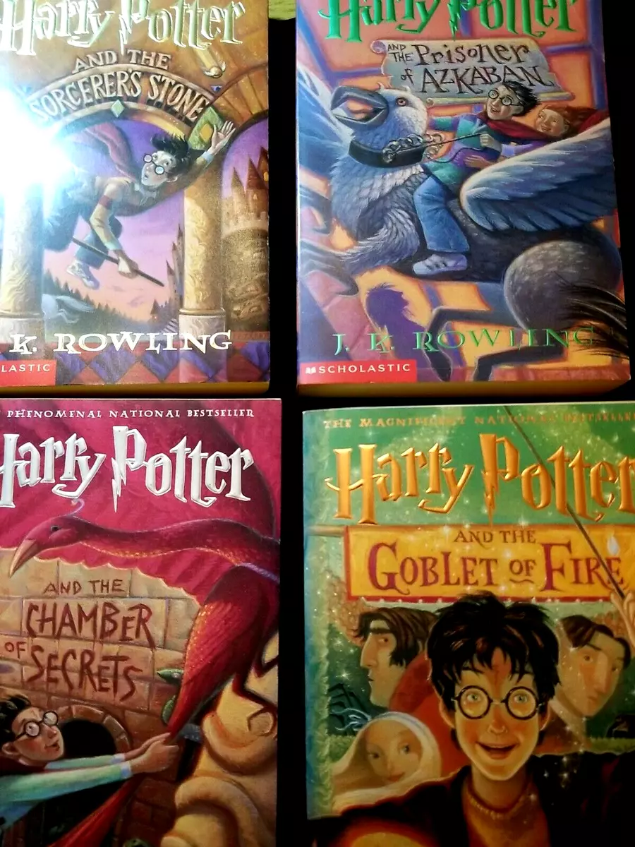 Harry Potter Books Scholastic J.K. Rowling Lot of 4 Books