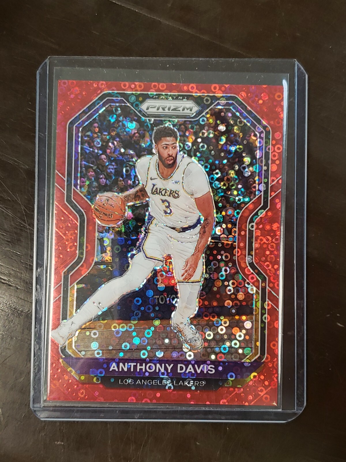 2020-21 Prizm Anthony Davis Fast Break Red Disco /125 SP Los Angeles Lakers #109