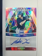 2022 Panini Elite Extra Edition Hidden Gems Red White & Blue /25 Jake Fox Auto