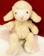 Russ Berrie PRAYERFUL THOUGHTS White Cream Lamb Sheep Plush Stuffed Animal B1