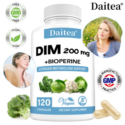 Diindolylmethan DIM 200mg mit Bioperine Östrogenblocker Vegane Kapseln