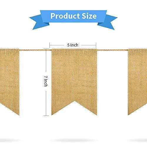 48 Piezas Bandera de Arpillera 30 Pies Cola de Golondrina Hágalo Usted Mismo Decoración para Vacaciones Boda... Foto 2 de 4